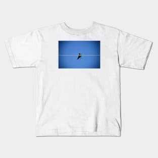 Tightrope Bird/ Swiss Artwork Photography Kids T-Shirt